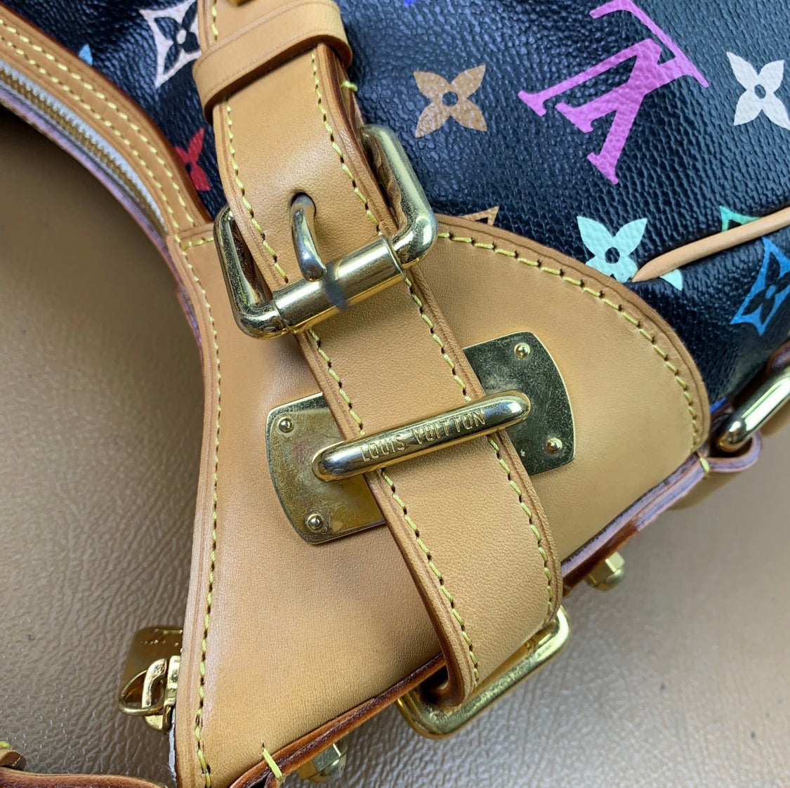 Louis Vuitton Monogram Multicolor Greta Black Shoulder Bag