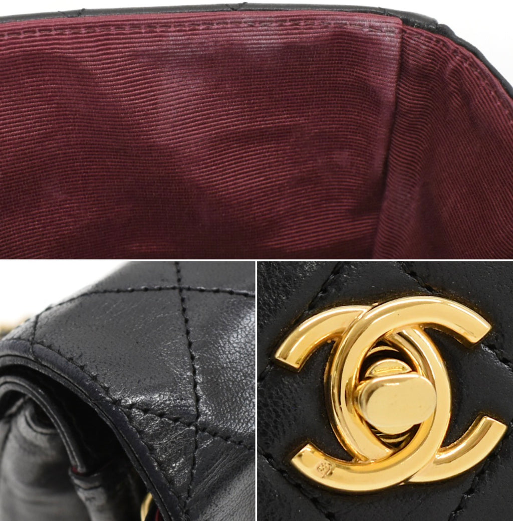 Chanel Lambskin Flap Shoulder Bag Vintage