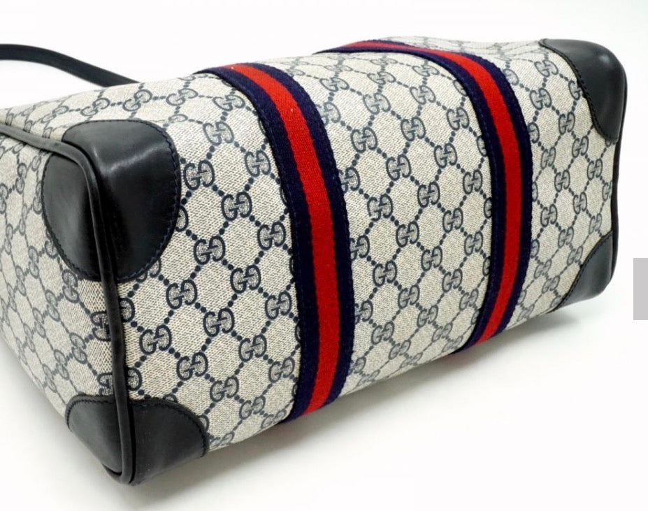 Vintage  Old Gucci GG 2-Way Supreme Boston Shoulder Bag
