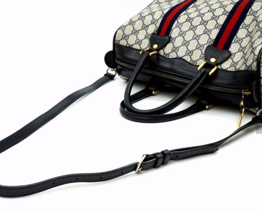 Vintage  Old Gucci GG 2-Way Supreme Boston Shoulder Bag