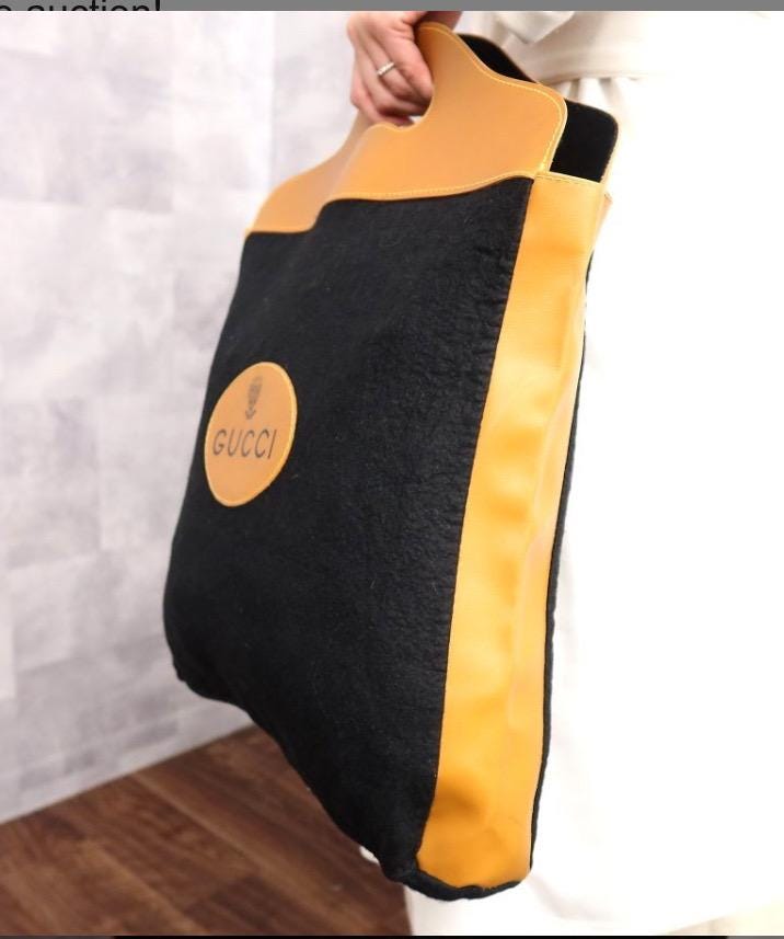 Authentic Gucci 70s Felt Tote Bag Vintage