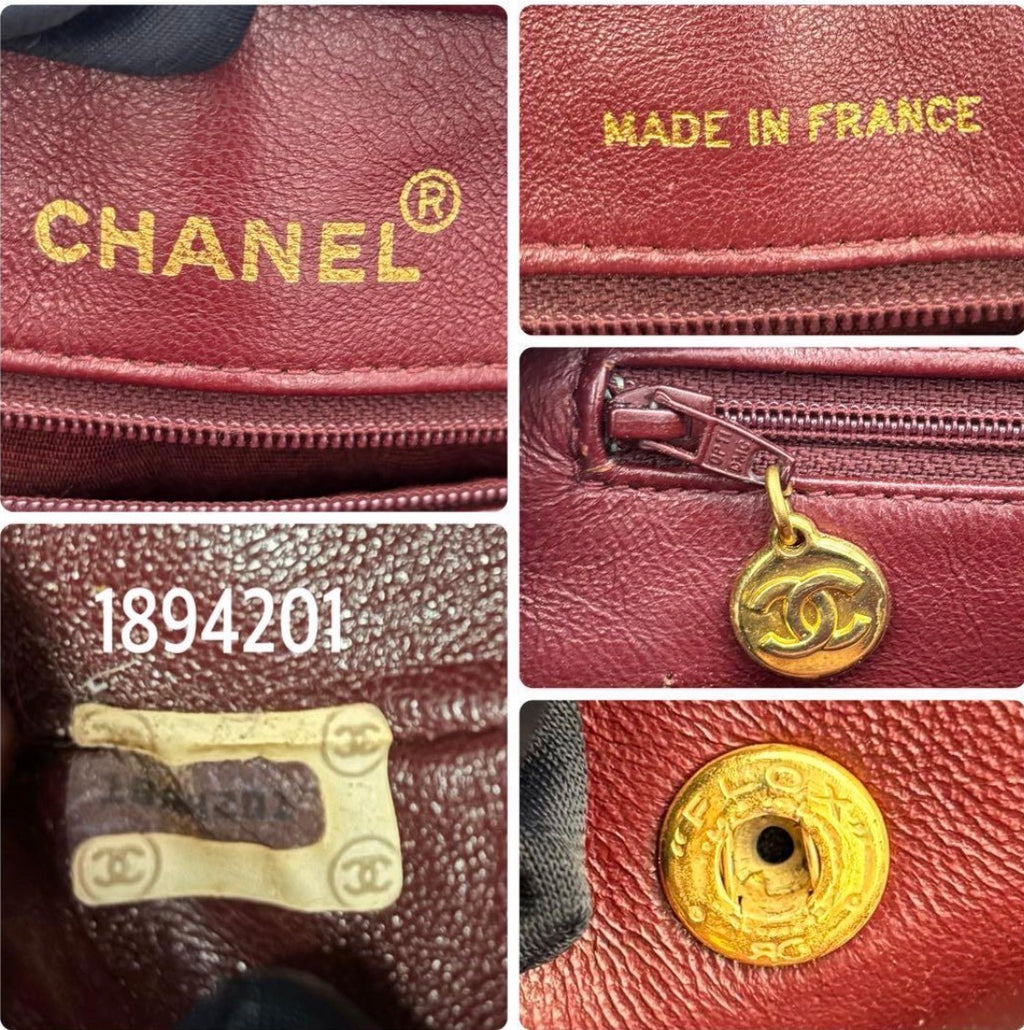 CHANEL Vintage CC Chevron Camera Bag