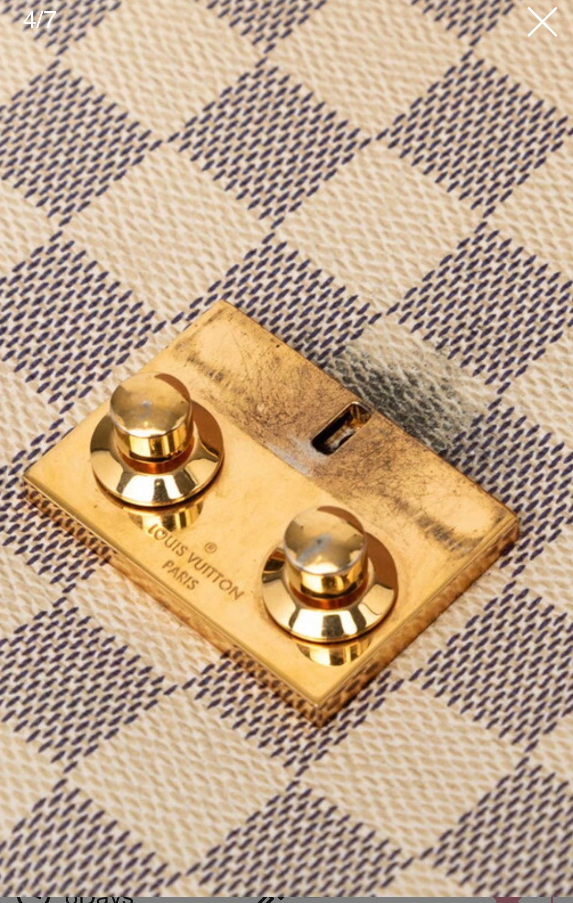 Louis Vuitton Damier Azur Croisette Shoulder Bag
