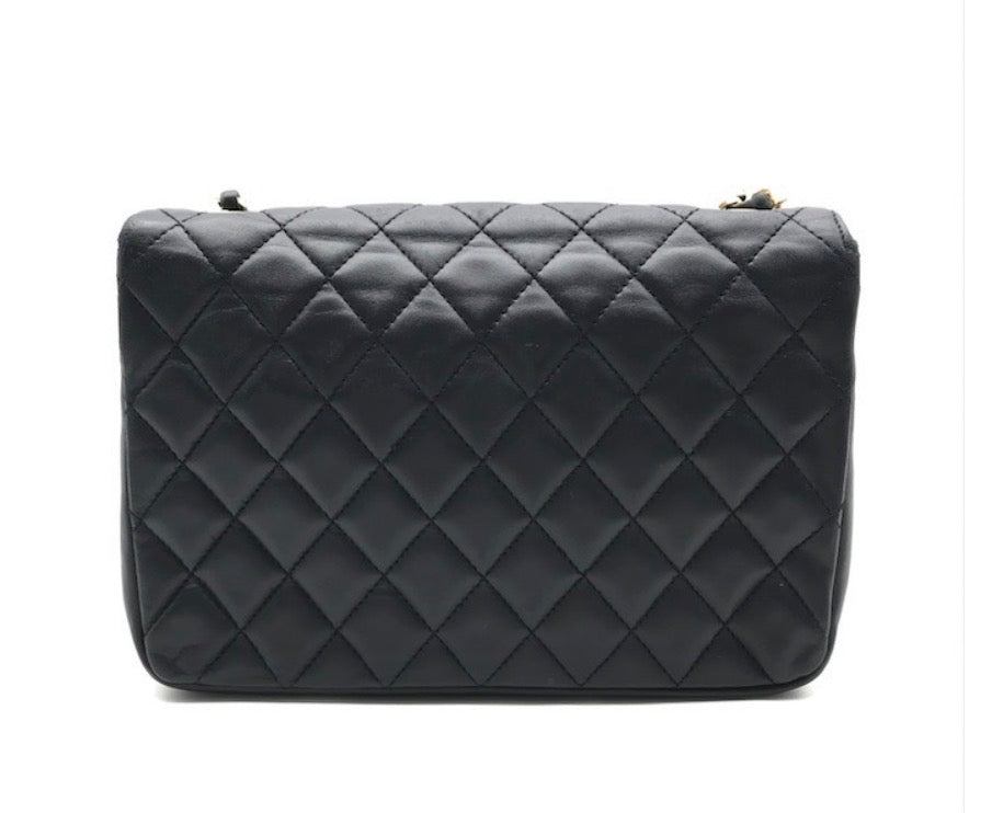 CHANEL Matelassé Coco Mark Lambskin Turn-Lock Shoulder Bag