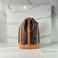 Authenic Louis Vuitton LV Shoulder Bag Randonnee PM Brown Monogram Vintage