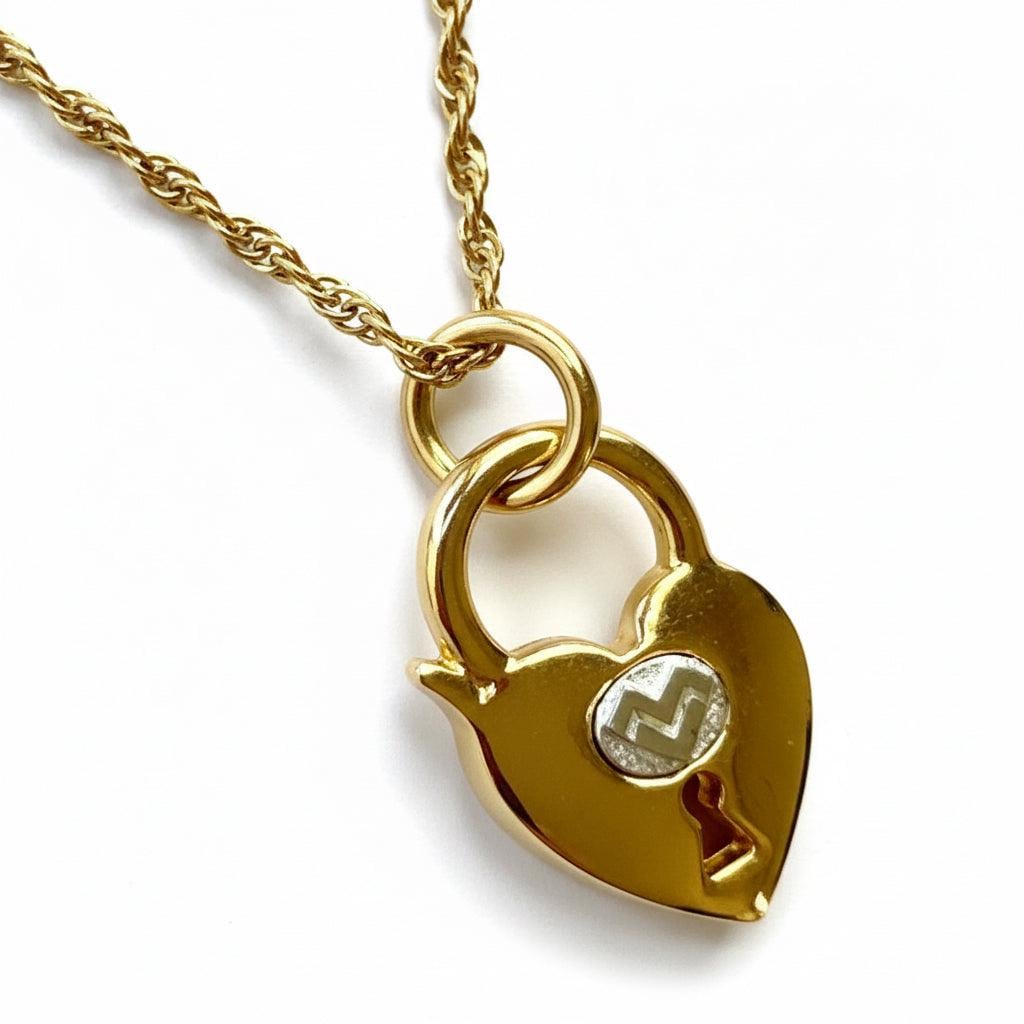 Authentic Mario Valentino Heart Gold Necklace
