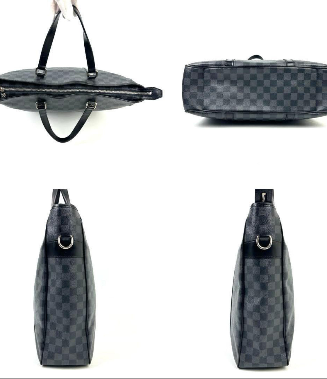 LOUIS VUITTON Damier Graphite Tadao Handbag
