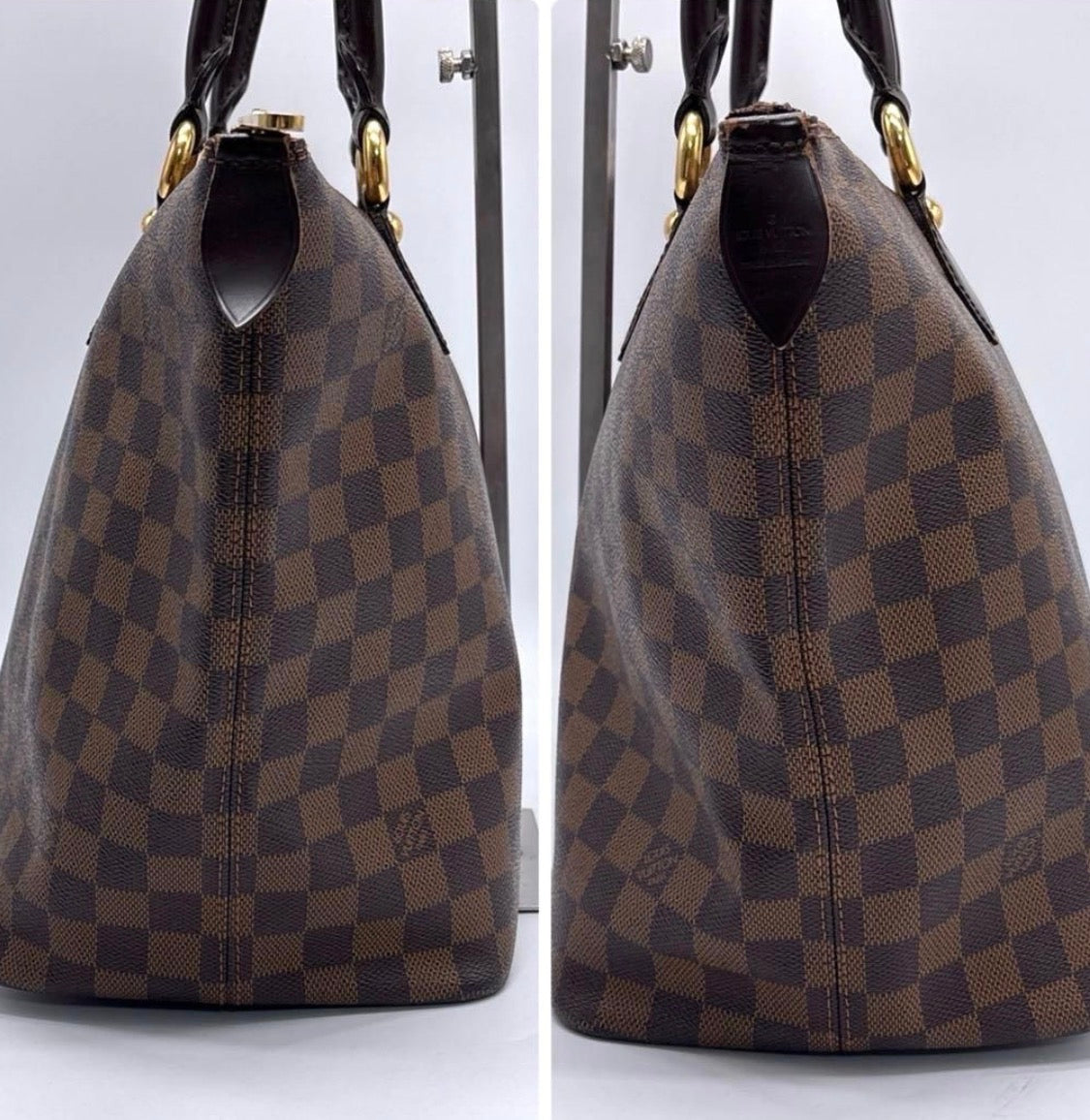 Authentic LOUIS VUITTON Damier Ebene Saleya PM Handbag