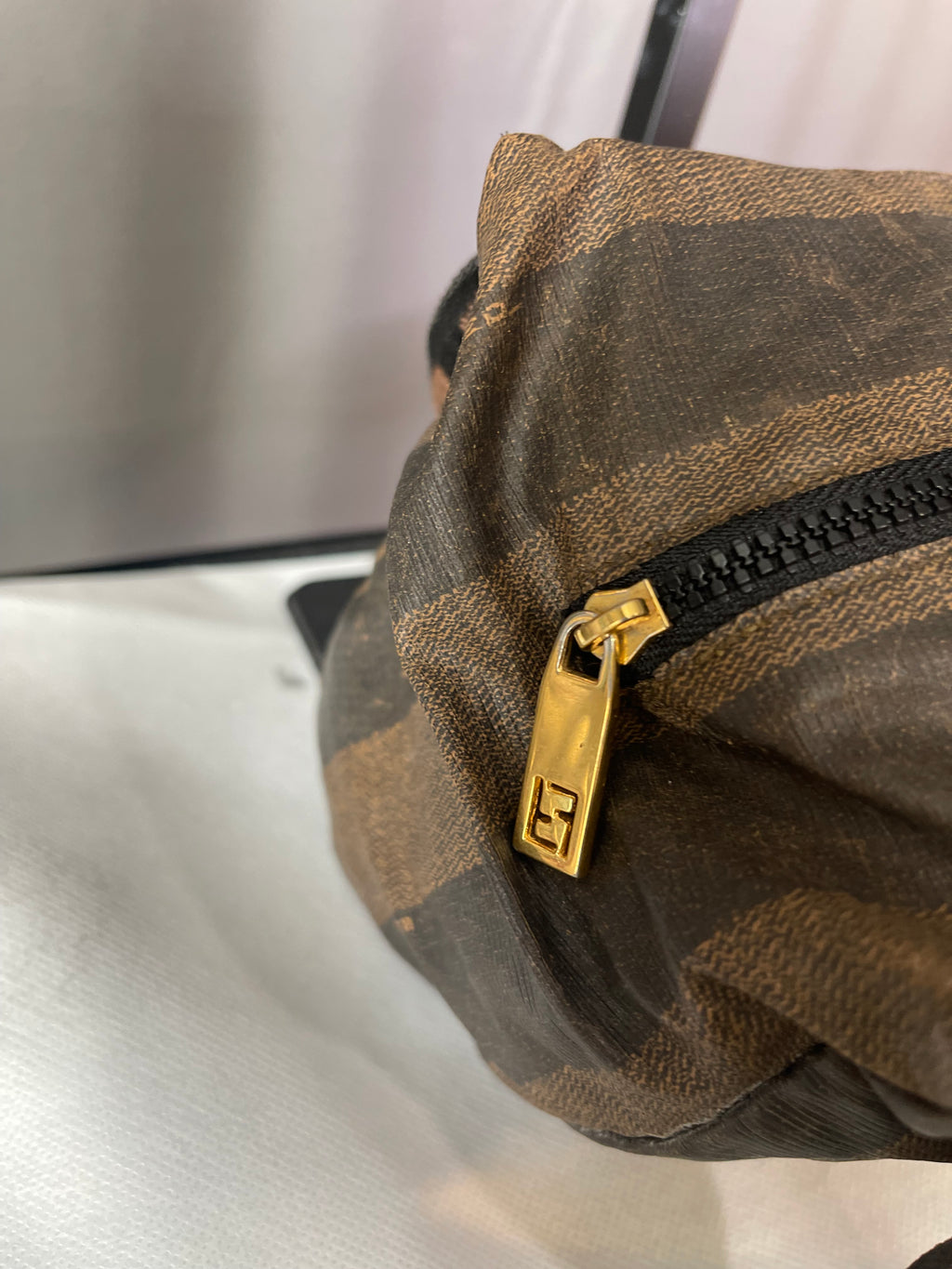 Fendi 1925 Pequin Mini Tote bag Vintage.