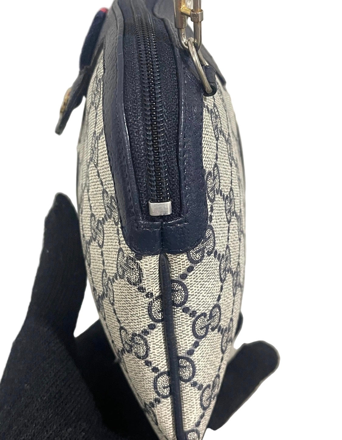 Gucci GG Supreme Sherry Line Shoulder  Bag Vintage (Navy)