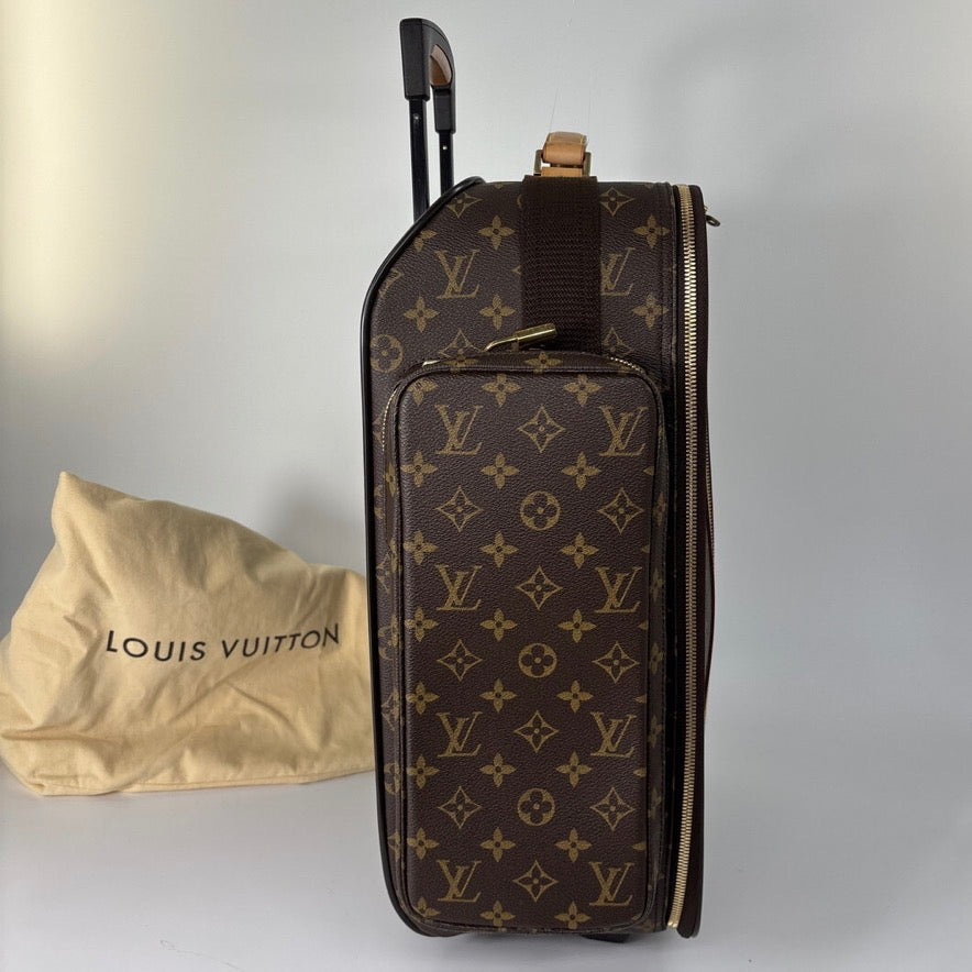 Authentic LOUIS VUITTON Monogram Bosphore Trolley 50 Travel Bag