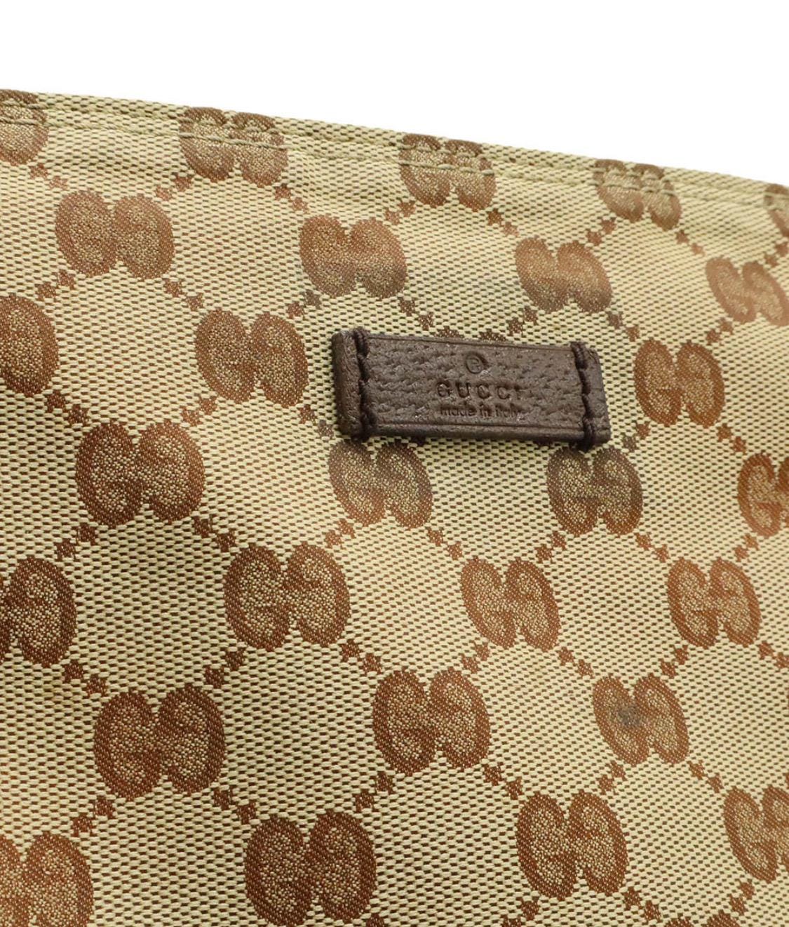 Authentic Gucci  GG Nylon Canvas Shoulder Bag/ Messenger Bag