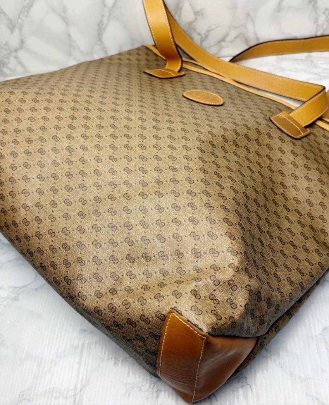 Authentic Gucci Micro GG Tote Bag Vintage.