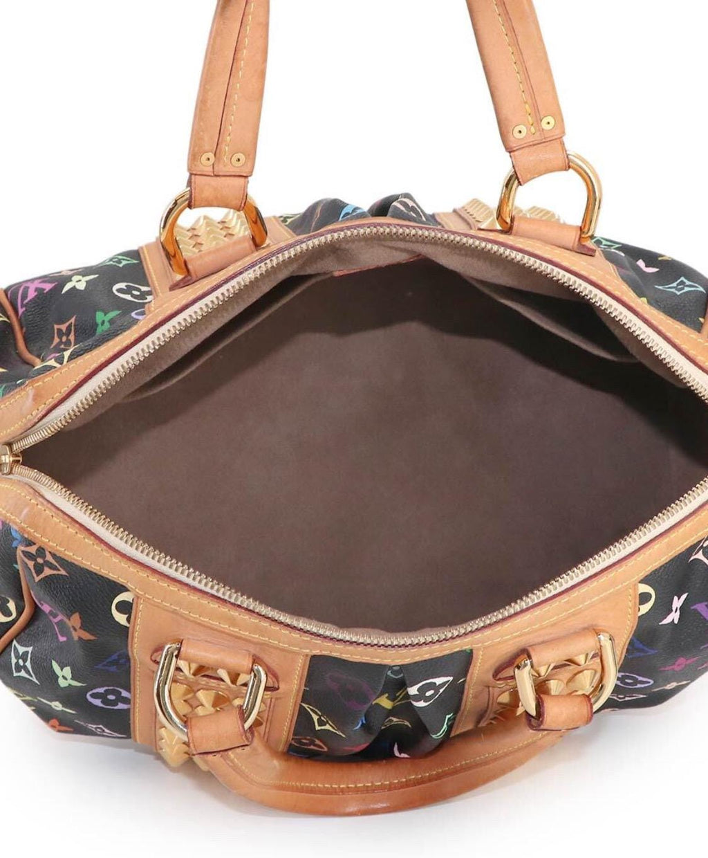Authentic LOUIS VUITTON Monogram Multicolor Courtney MM Black