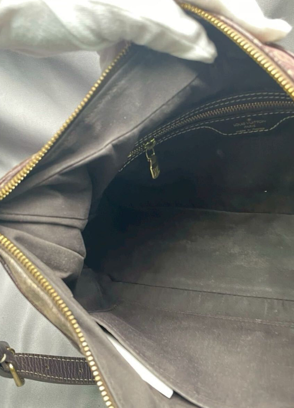 LOUIS VUITTON Mini Lin Boulogne Ebene Shoulder Bag