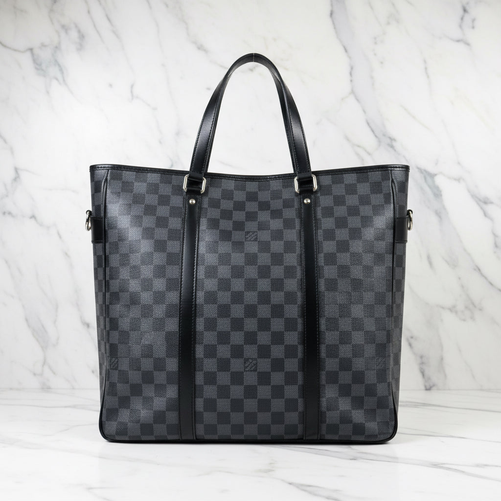 LOUIS VUITTON Damier Graphite Tadao Handbag