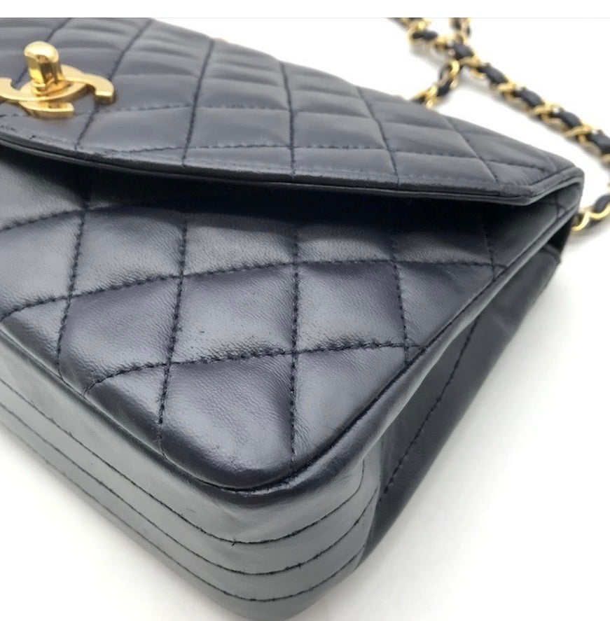 CHANEL Matelassé Coco Mark Lambskin Turn-Lock Shoulder Bag
