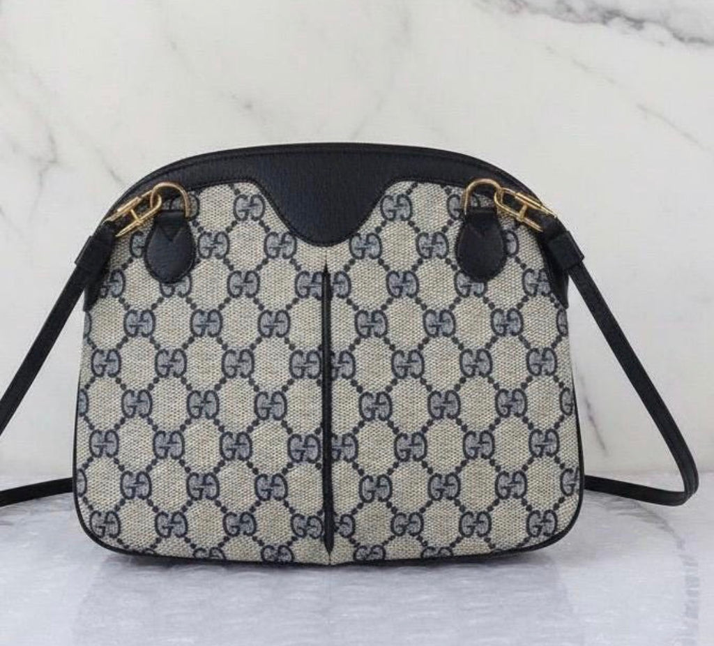 Gucci GG Supreme Sherry Line Shoulder  Bag Vintage (Navy)