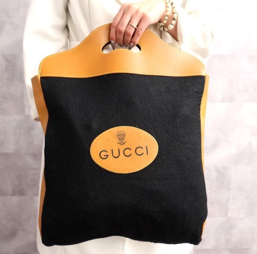 Authentic Gucci 70s Felt Tote Bag Vintage