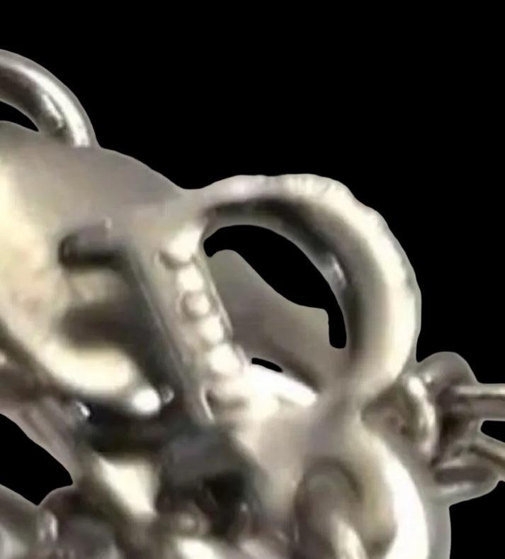 Authentic Christian Dior Women's Silver Circle Necklace Vintsge