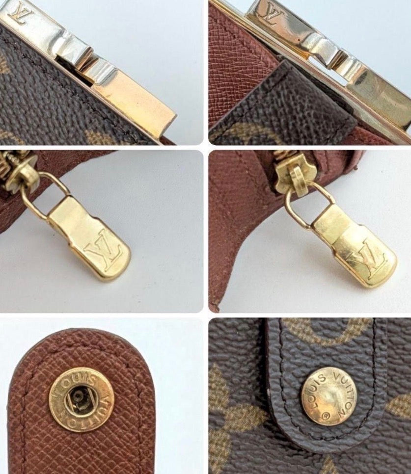 Authentic Louis Vuitton Monogram Continental Clutch Wallet W / Box