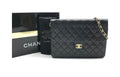 Authentic Chanel Coco Mark Matelassé Lambskin Chain Shoulder Bag, Black Vintage  With Authentication Excellenr Condition