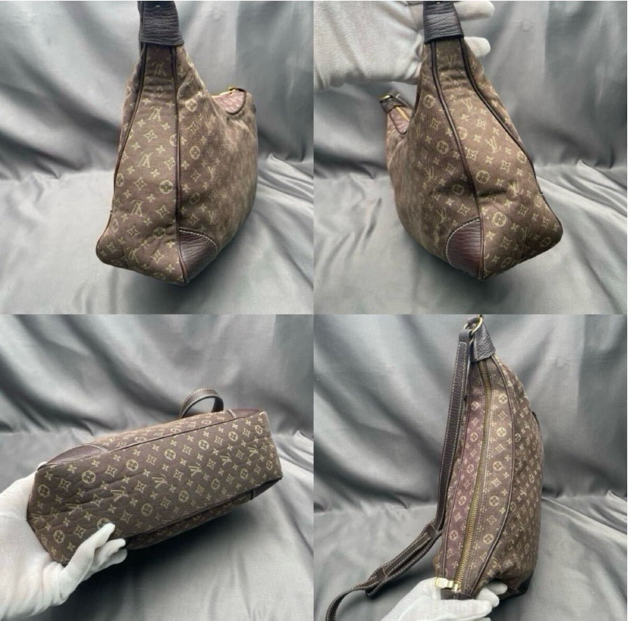 LOUIS VUITTON Mini Lin Boulogne Ebene Shoulder Bag