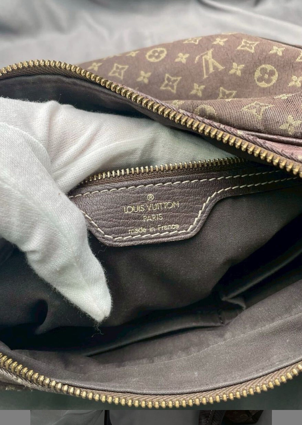 LOUIS VUITTON Mini Lin Boulogne Ebene Shoulder Bag