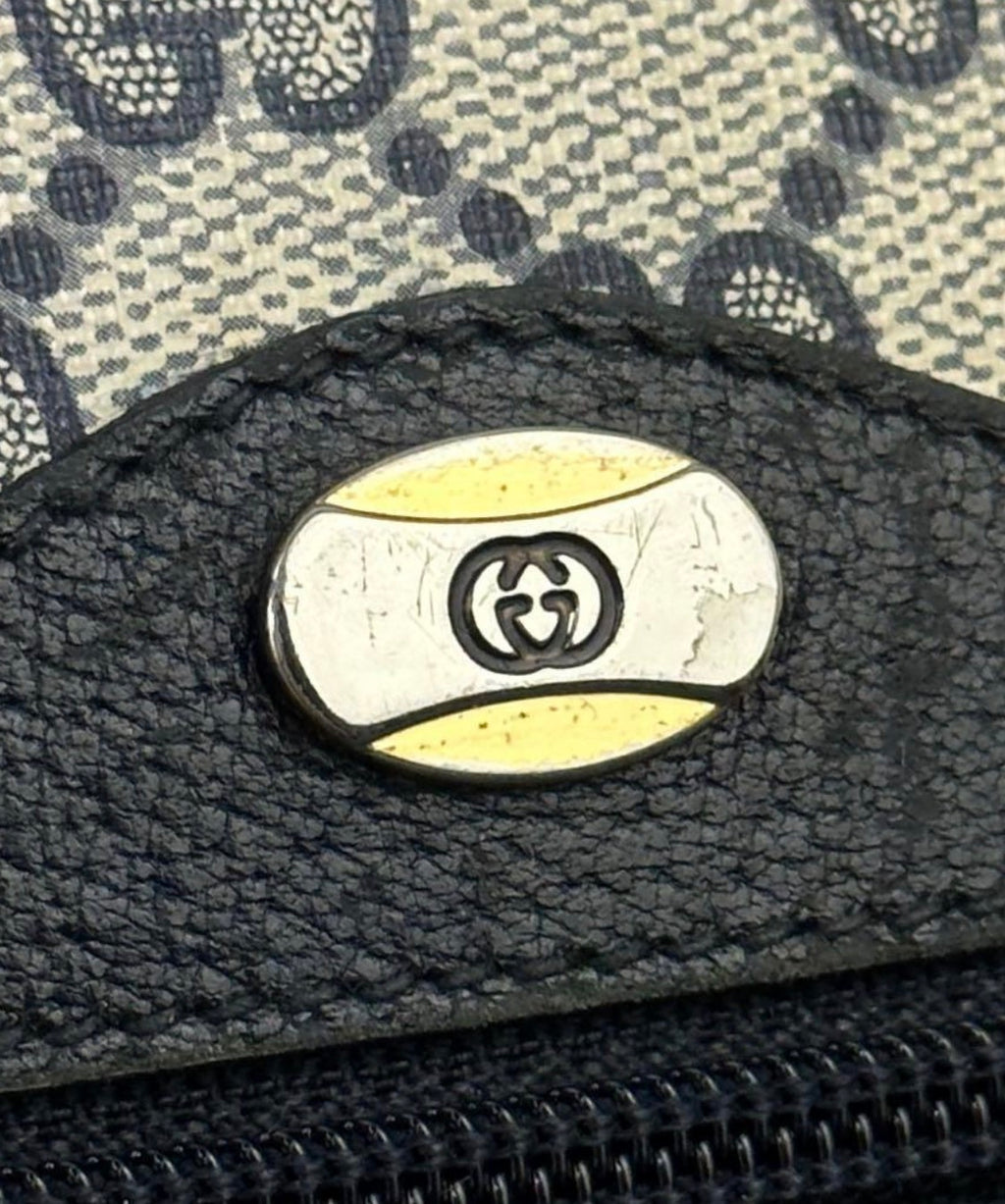 Gucci  GG Supreme Sherry Line Shoulder Bag Navy