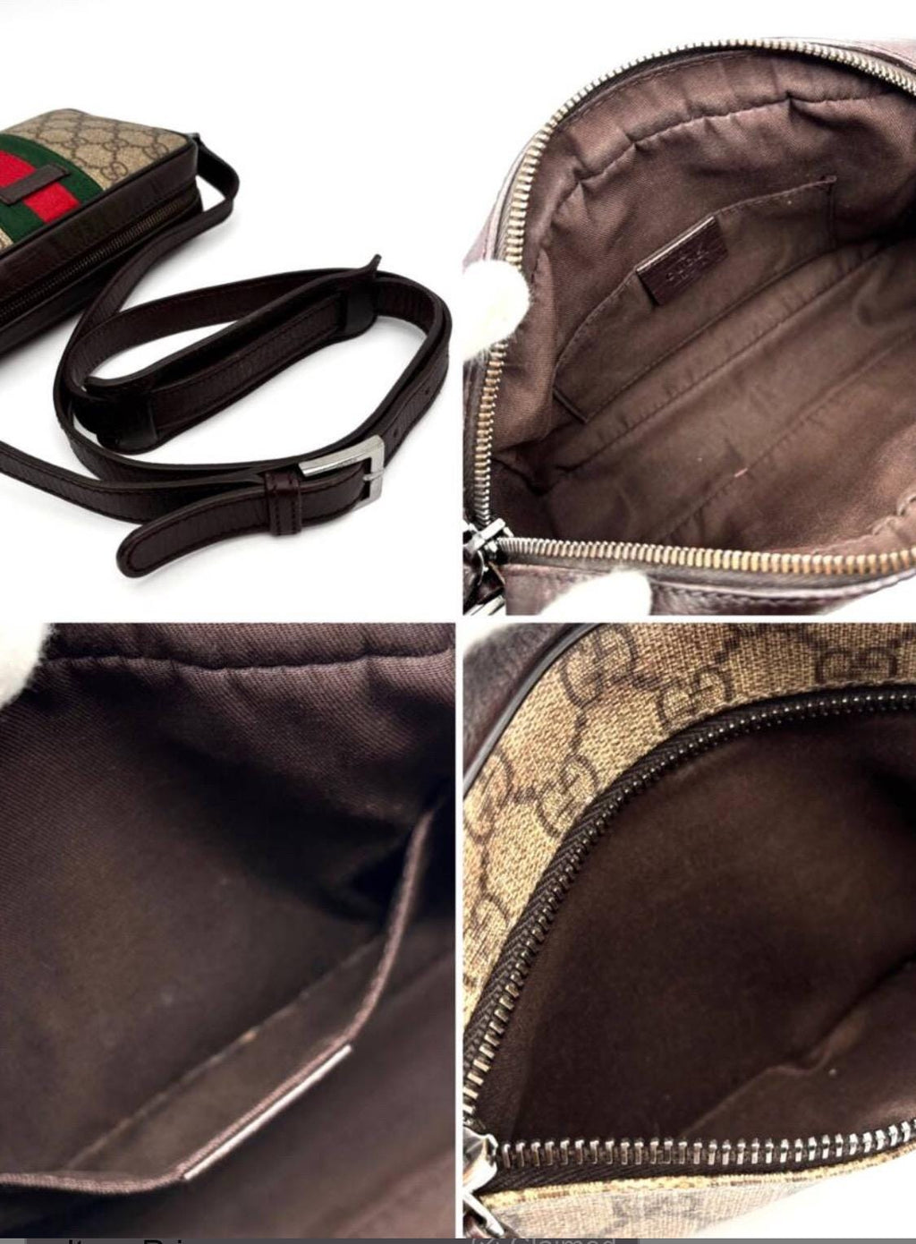 Authentic Gucci GG Supreme Small Ophidia Messenger Bag