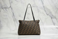 Authentic FENDI  FF Zucca 2 Handle Tote Bag