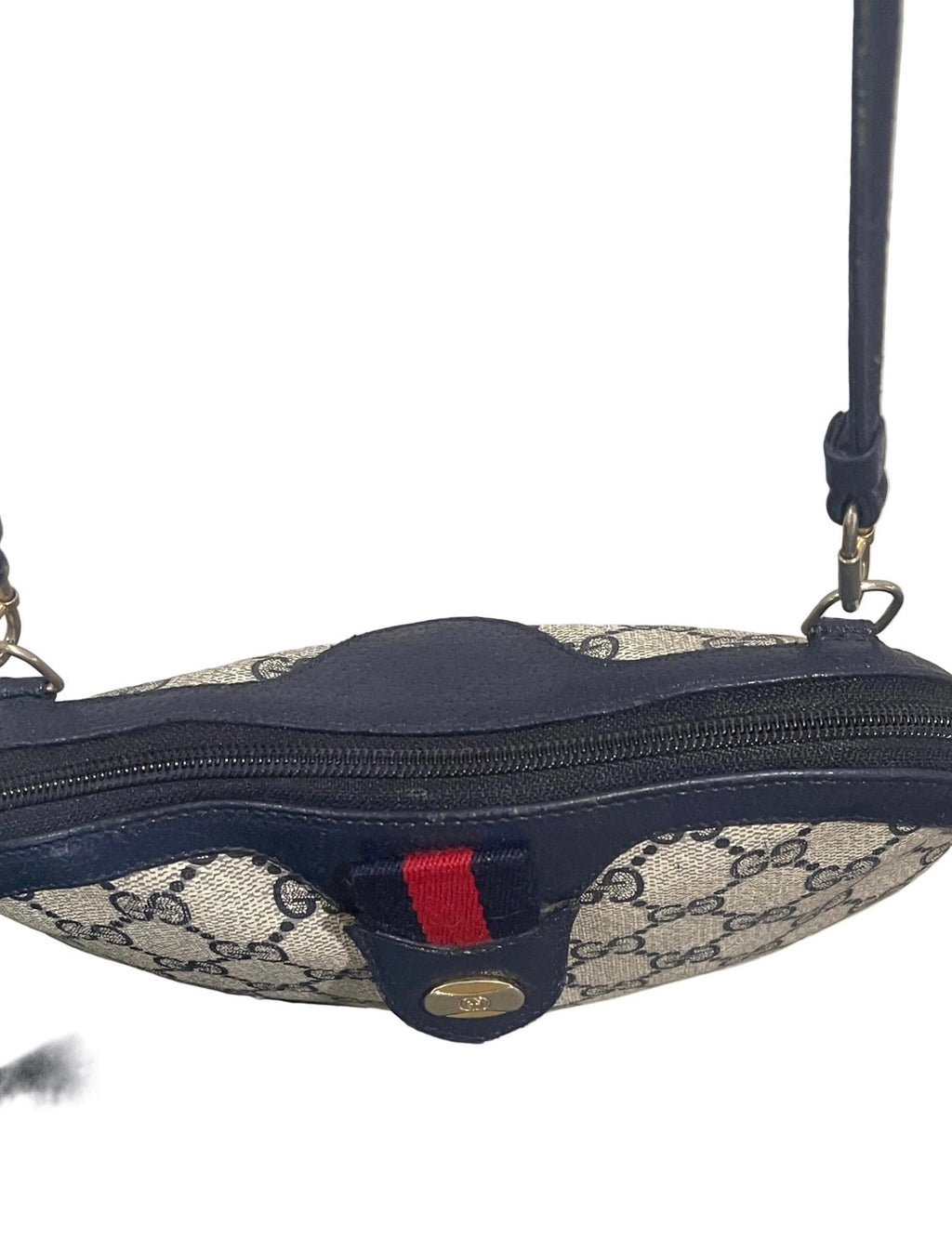 Gucci GG Supreme Sherry Line Shoulder  Bag Vintage (Navy)