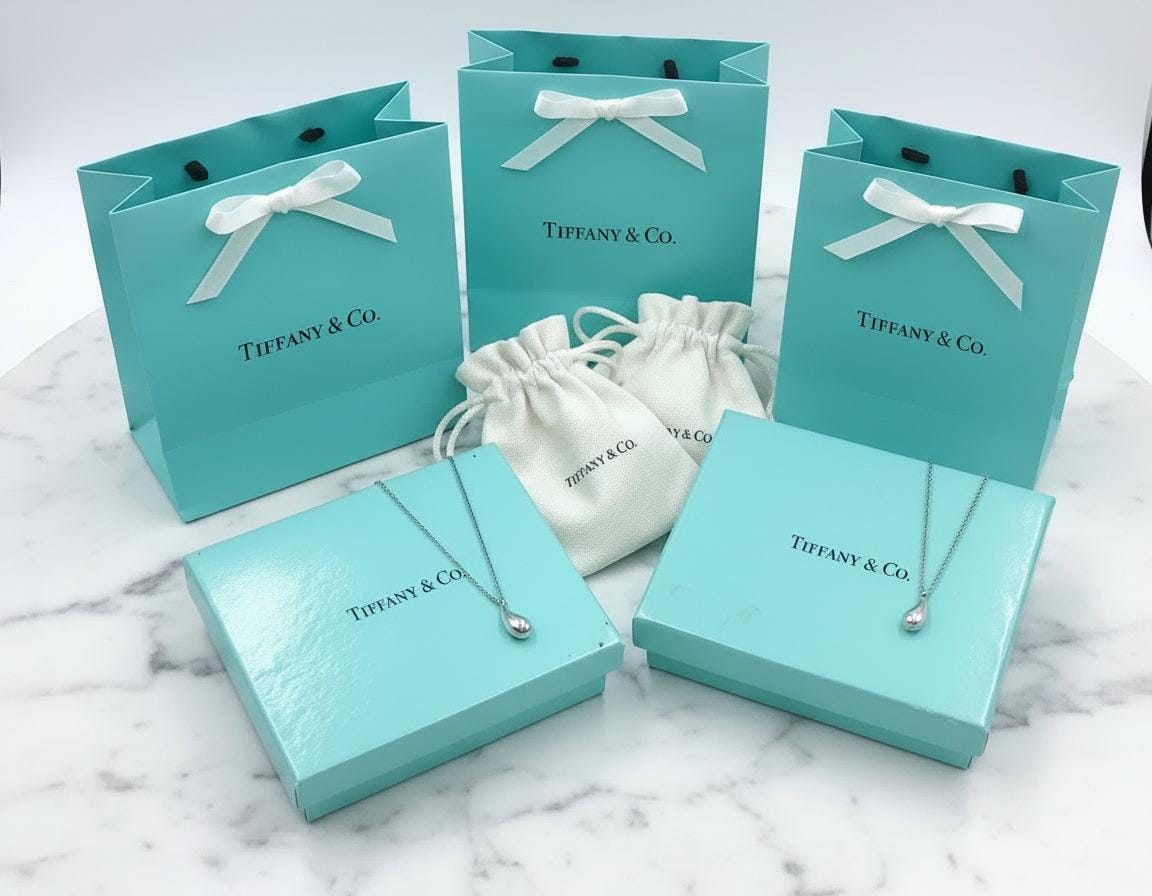 Authentic Tiffany & Co. Elsa Peretti Teardrop Necklace SV 2.7g/3.3g Vintage ( Great Gift)