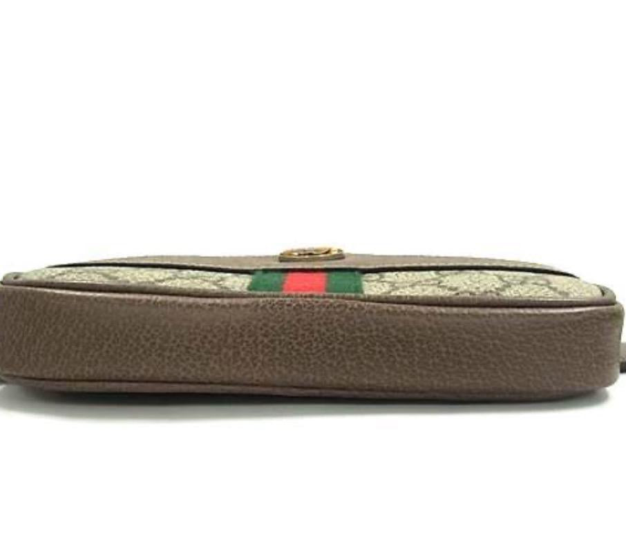 Authentic GUCCI GG Supreme Monogram Web Small Ophidia Belt Bag Dark Brown Like New  COA included