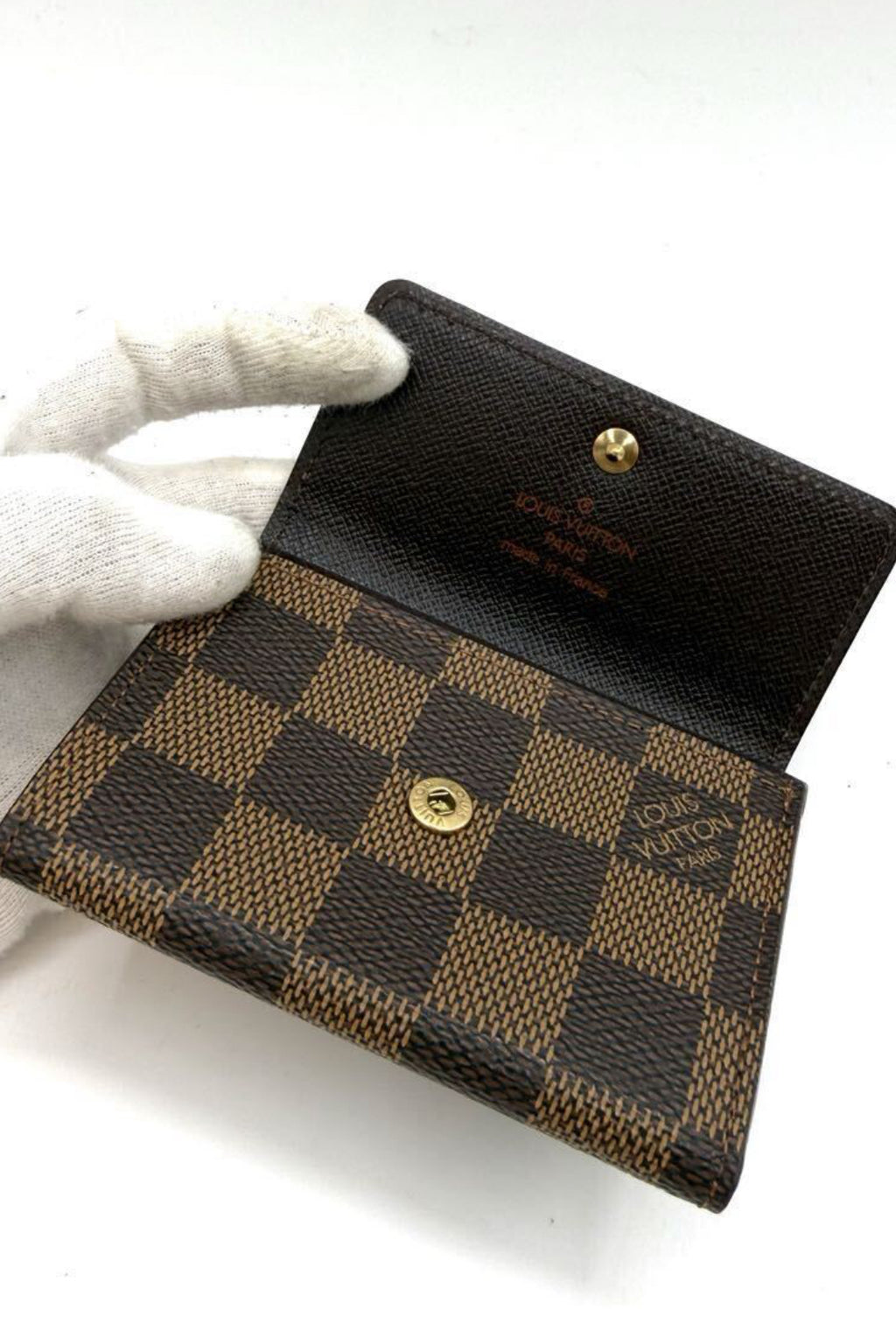 LOUIS VUITTON Damier Portemonnaie Plat Coin Case/ Wallet