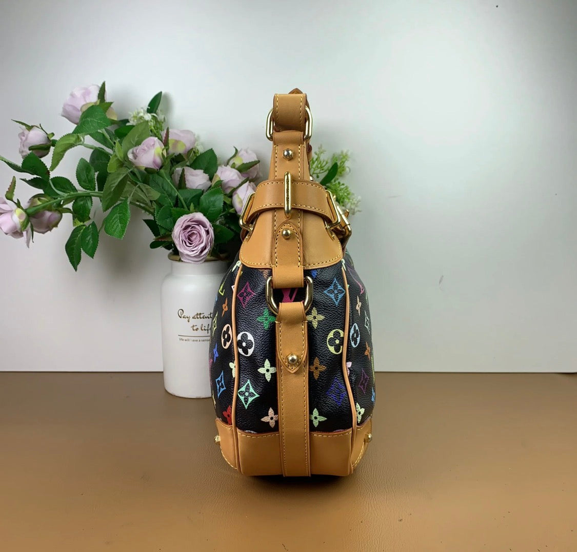 Louis Vuitton Monogram Multicolor Greta Black Shoulder Bag