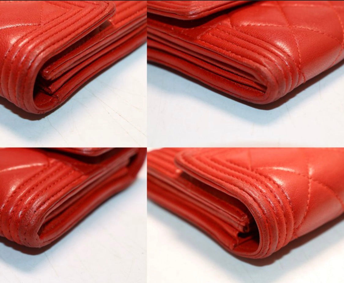 CHANEL Boy Wallet (Red)