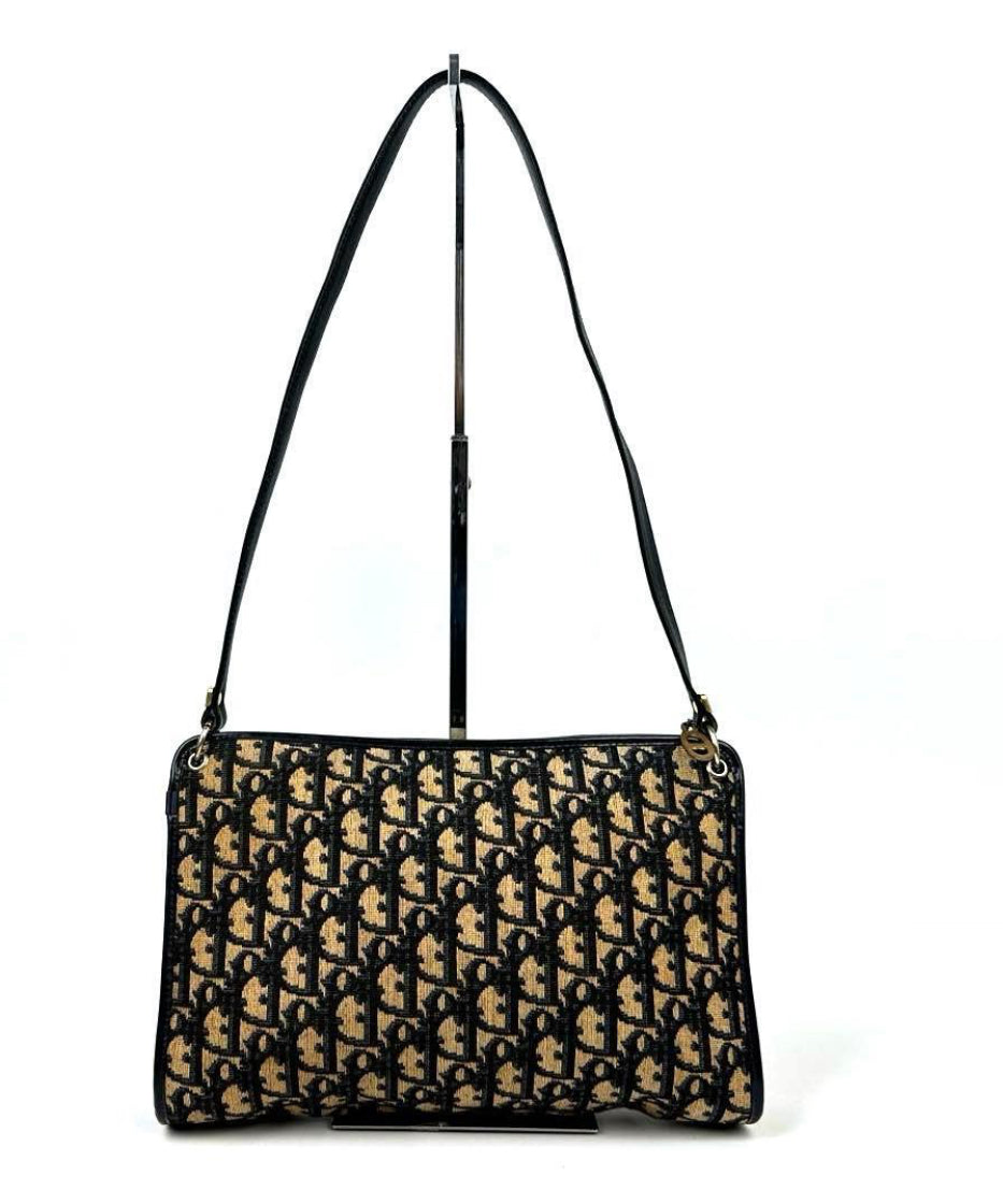 Christian Dior Trotter Navy Blue Shoulder Bag