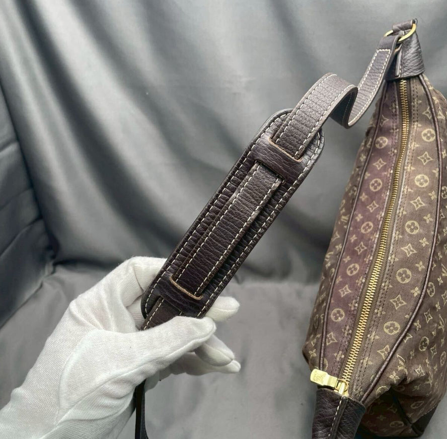 LOUIS VUITTON Mini Lin Boulogne Ebene Shoulder Bag