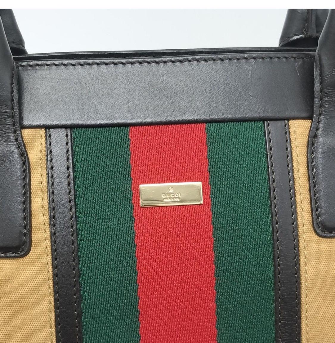 Authentic GUCCI Sherry Line Tote Bag Excellent Condition