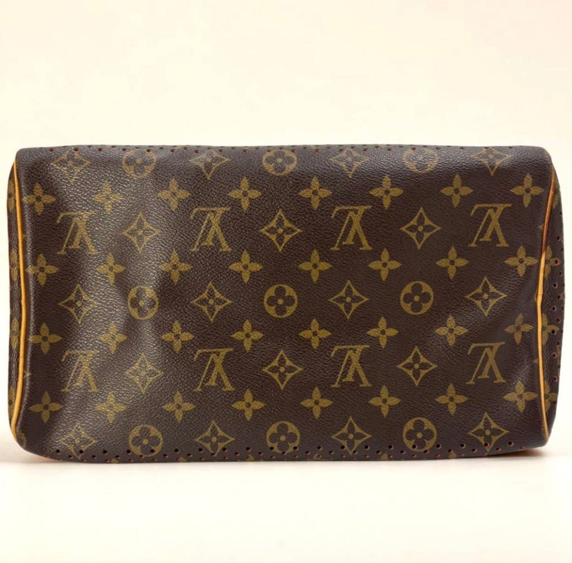 Authentic LOUIS VUITTON Monogram Perforated Speedy 30 Fuchsi Handbag