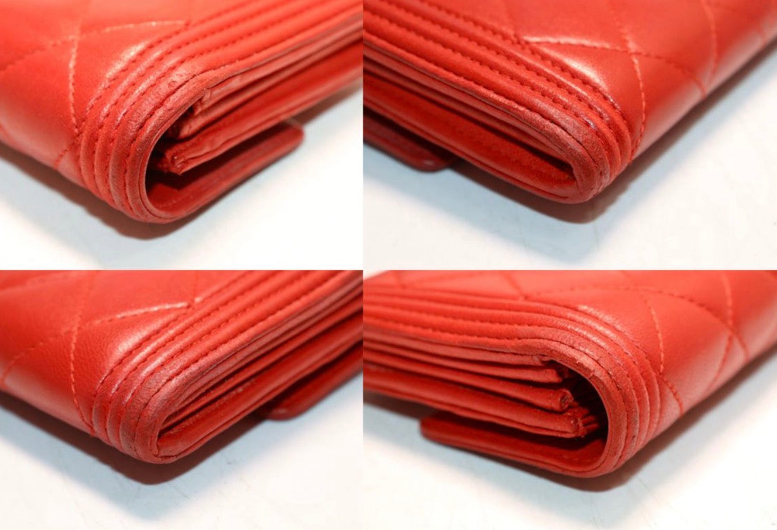 CHANEL Boy Wallet (Red)