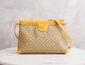 GUCCI Old Gucci Micro GG PVC Calf Leather Shoulder Bag