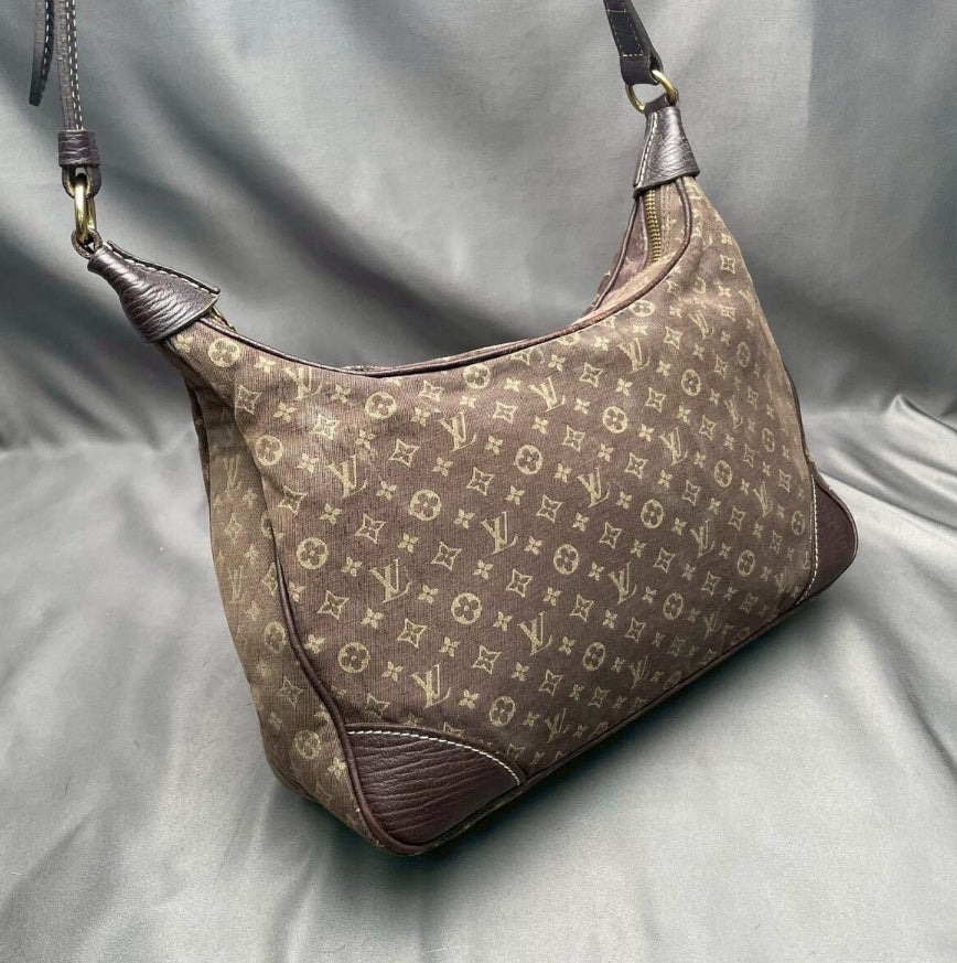 LOUIS VUITTON Mini Lin Boulogne Ebene Shoulder Bag