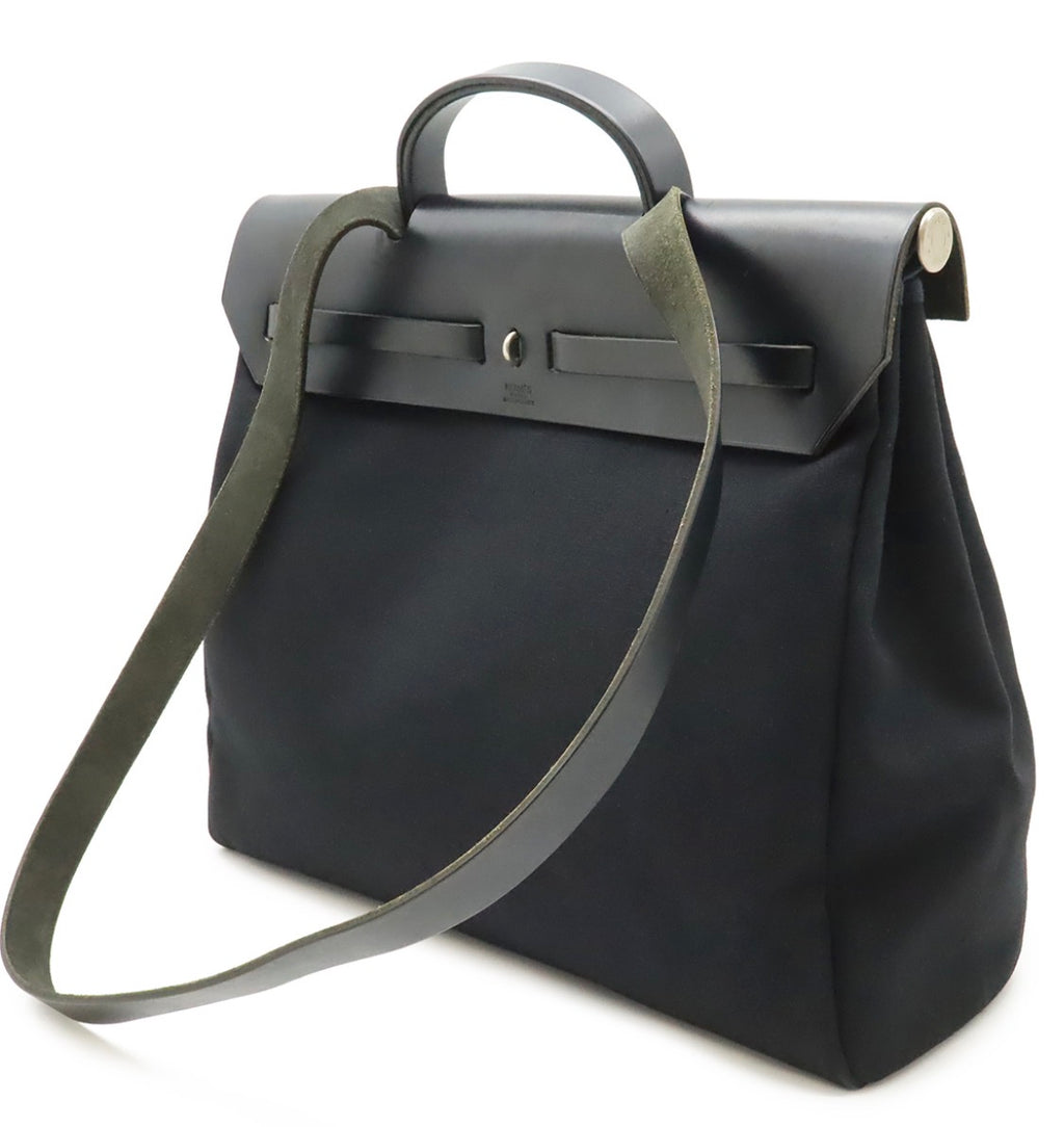 Hermes
Herbag Toile and Leather MM Shoulder Bag