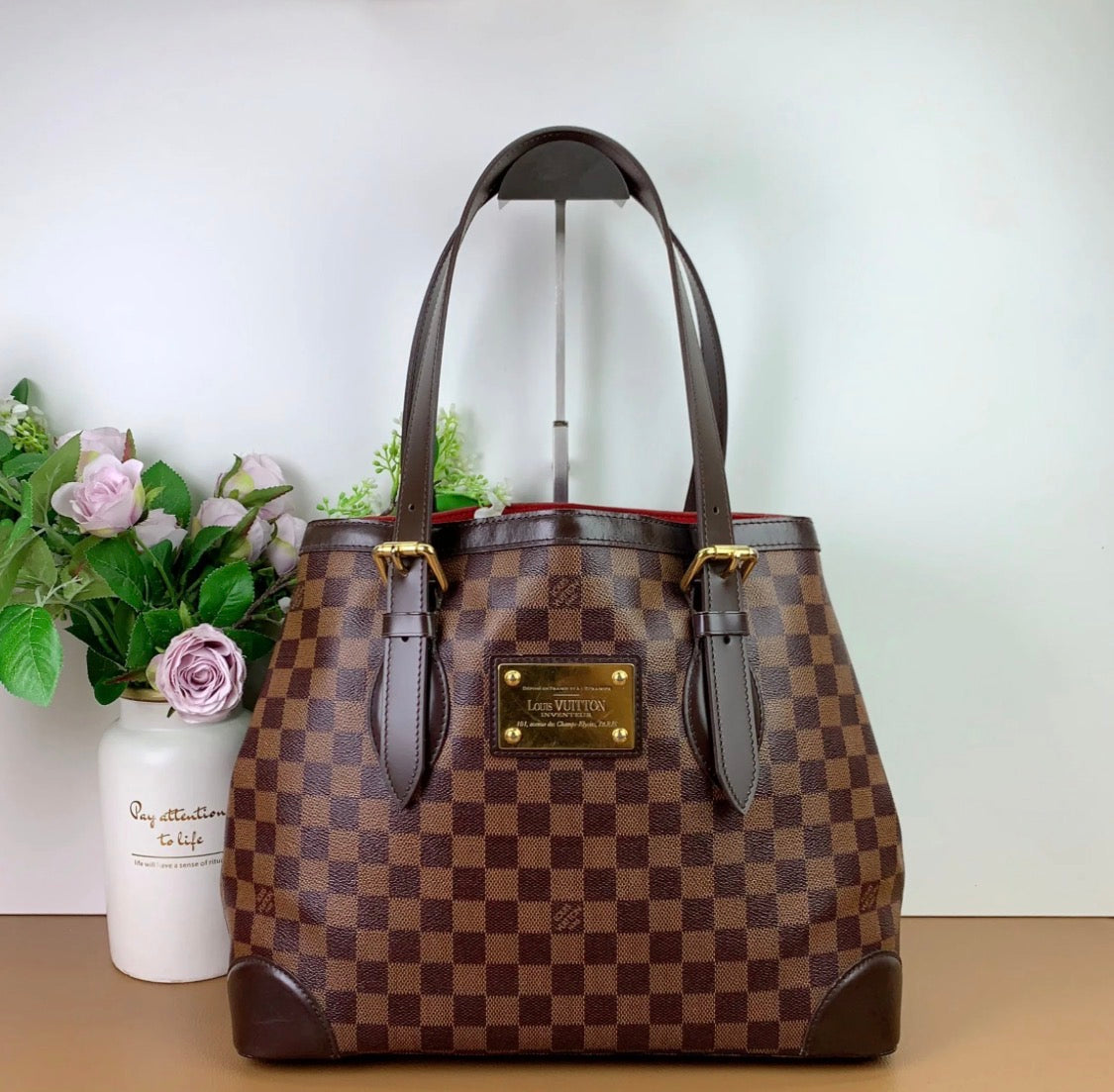 LOUIS VUITTON Damier Ebene Hampstead MM Shoulder Bag