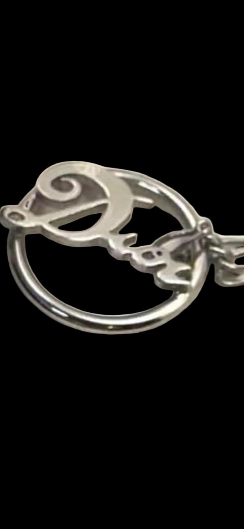 Authentic Christian Dior Women's Silver Circle Necklace Vintsge