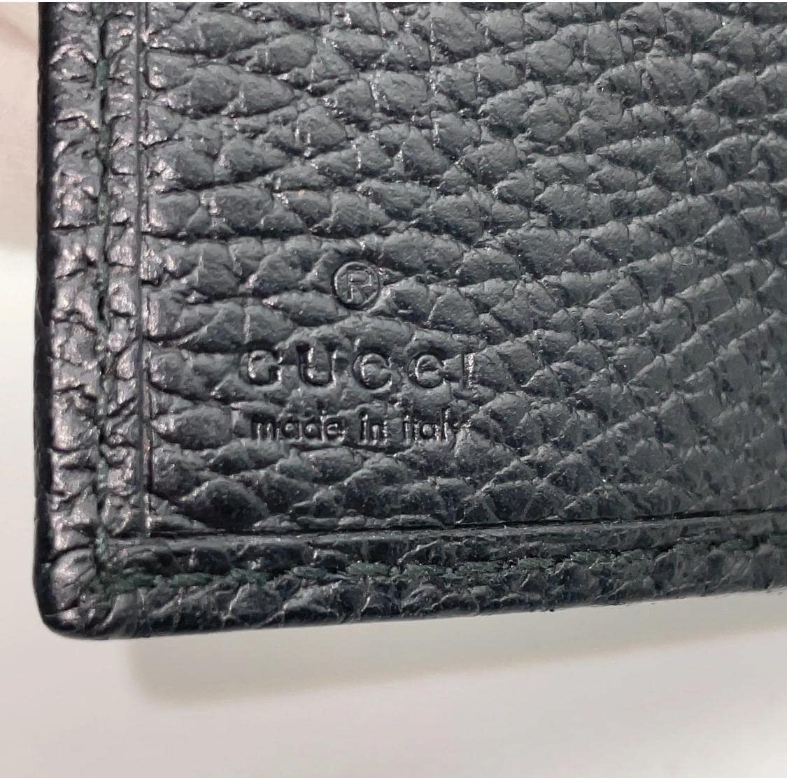 Authentic Gucci GG Logo Marmont Black Leather Compact Wallet W / box Vintage