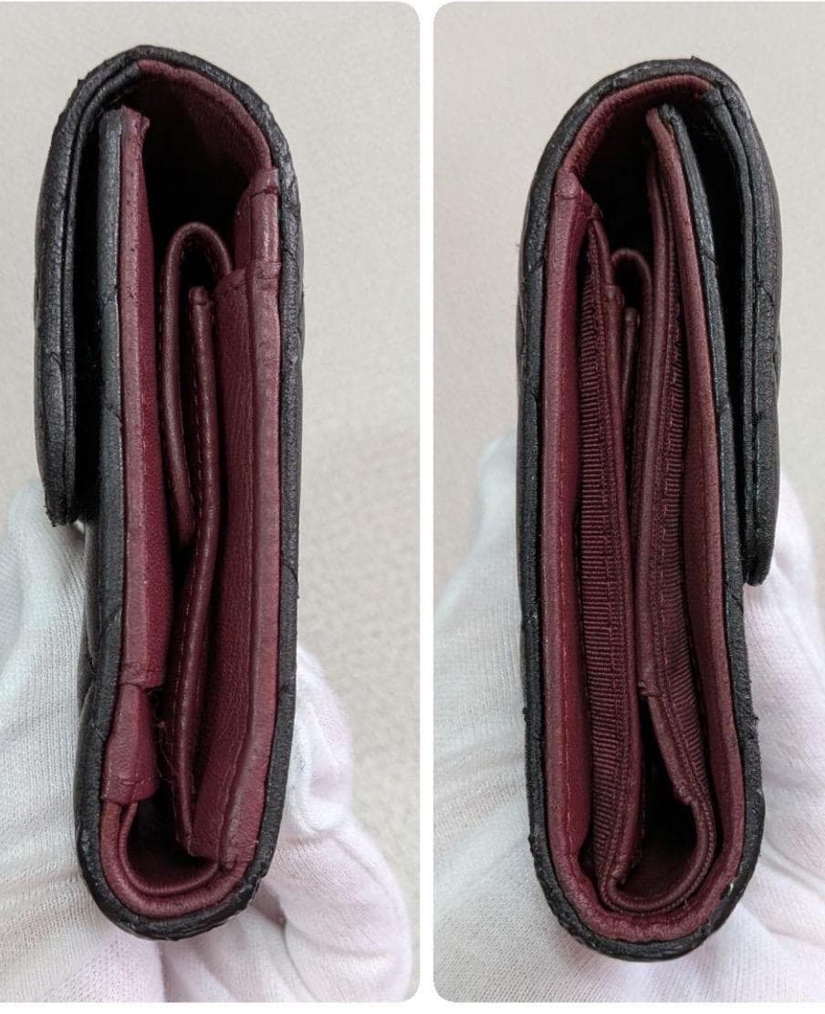 Authentic CHANEL lambskin Quilted Black Large Wallet all accesory included with authenticity card