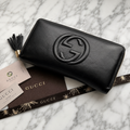 Gucci Soho Leather Zip Around Wallet